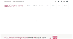 Desktop Screenshot of bloomfloralevents.com